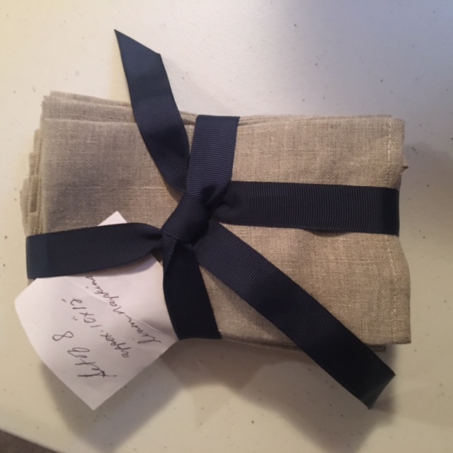 Susan C, Mid weight beige linen made perfect napkins!