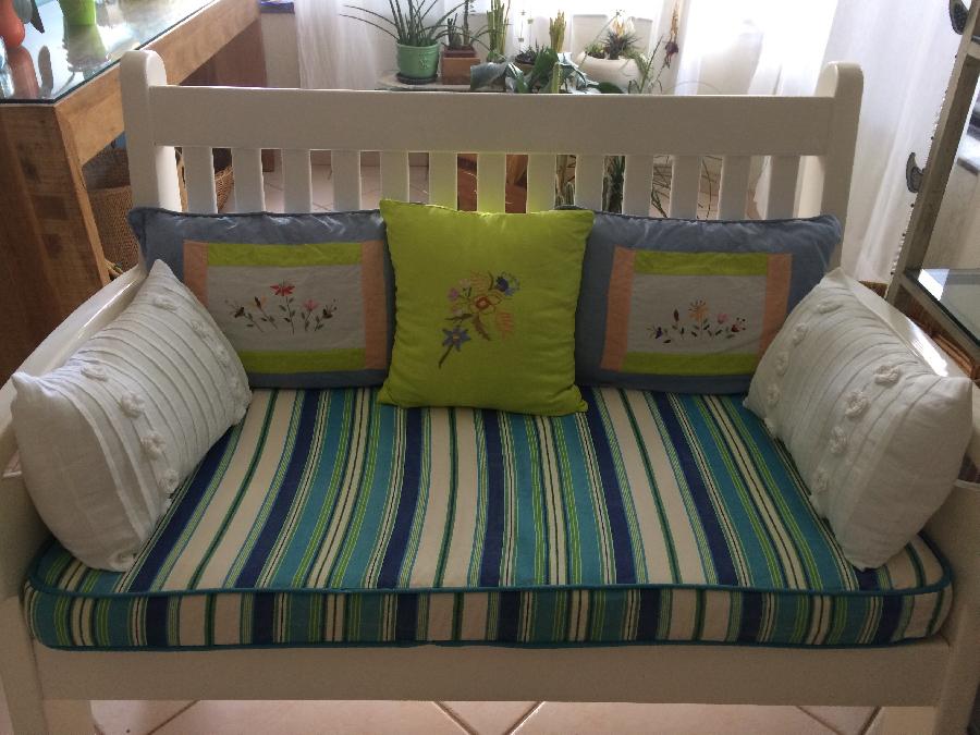 Gessi, My mother is 90 years old and she loves embroidering. I sewed the cushions and she embroidered them....