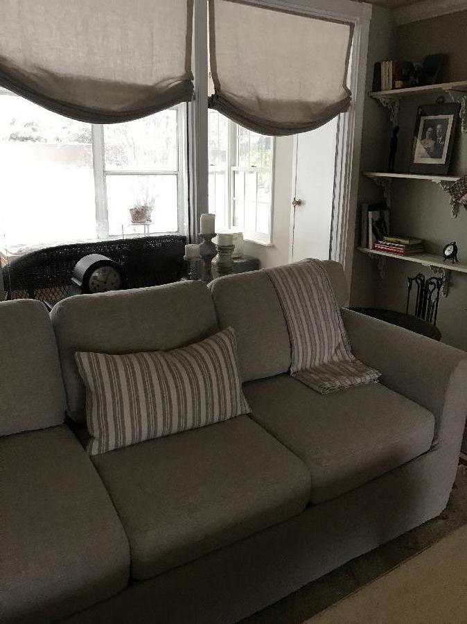 Karen, I made 2 slipcovers for my couches from 4C22 mixed natural . Also made the roman shades and pillow a...