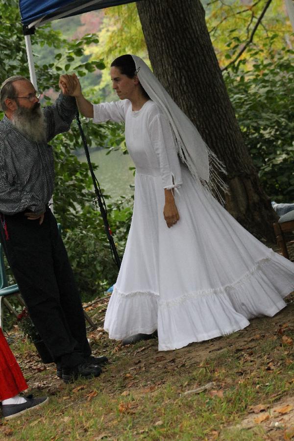 Grace, This is my wedding gown. I designed this gown. It is made completely out of linen, including the und...