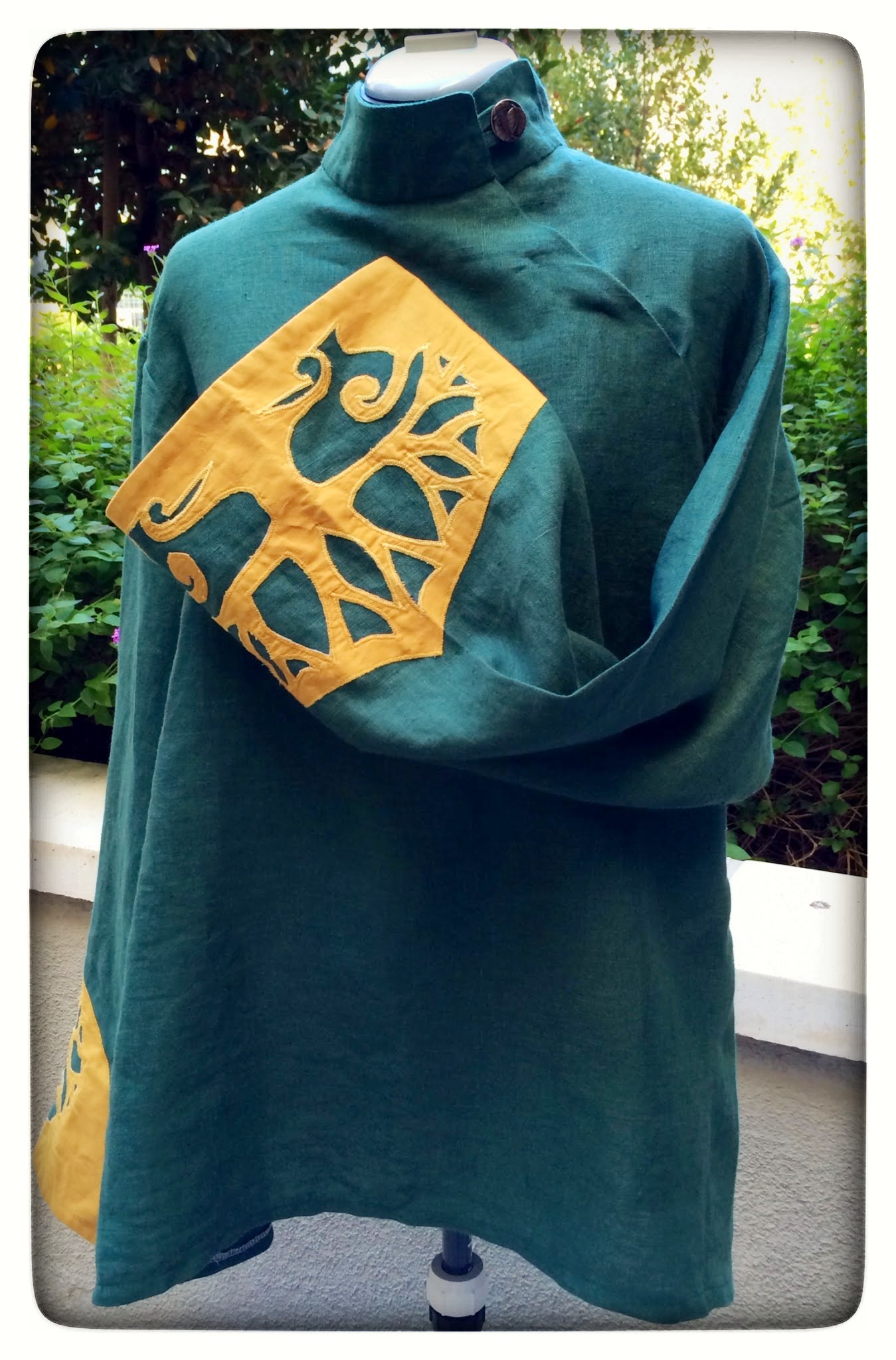 Nicole, Elven Tunic in Evergreen.