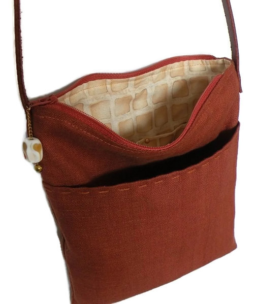 Heidi, Linen Shoulder Bag