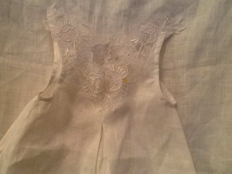 Geri, This was a christening gown that was made for a co worker. I also completed a coat lace bonnet and m...