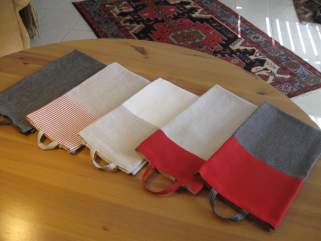 Berit, Guest/Kitchen towels made with two color 100% linen. 