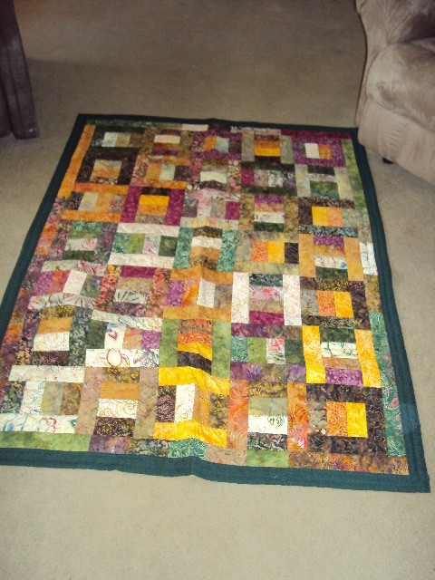 Laurie, First quilt using batiks.  They were fun & I plan to do more.