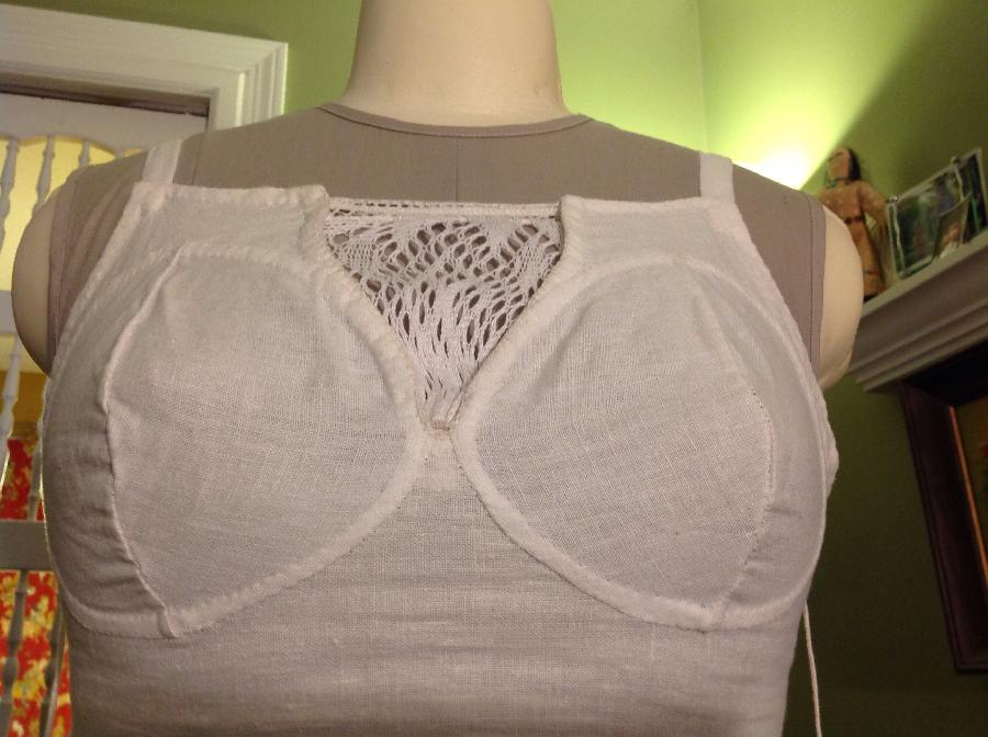 Rachel, Front view of my Lengberg bra reconstruction.