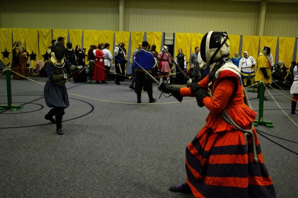 Christine, Reenactment - This is my orange and purple linen Rapier Armor.  It is based on a 16th century German...