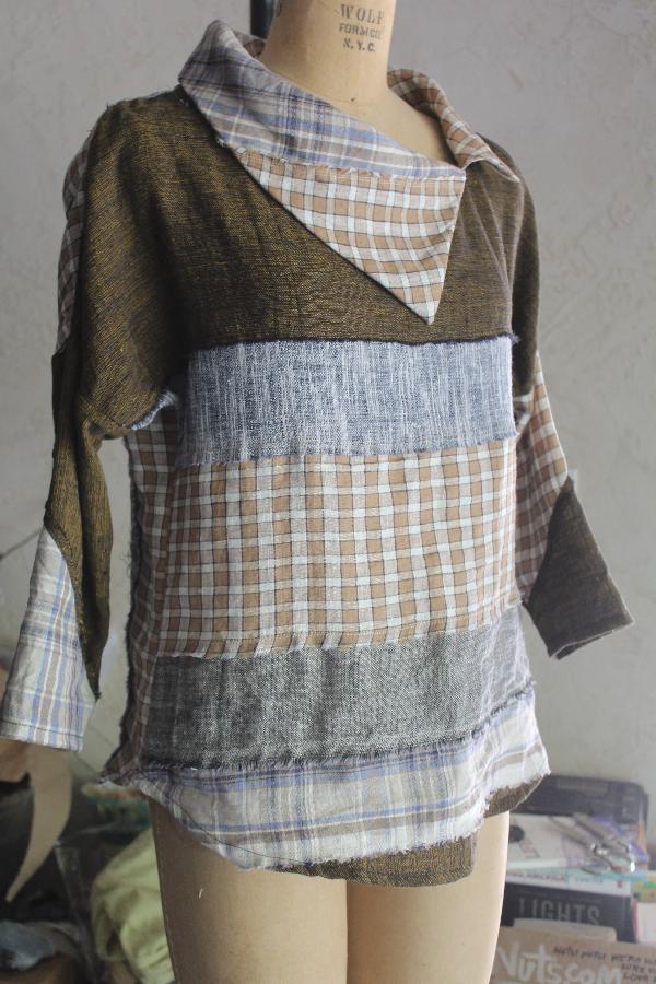 Randy, I am experimenting with some Indian khadi fabric with the linen and some deconstructed elements.
