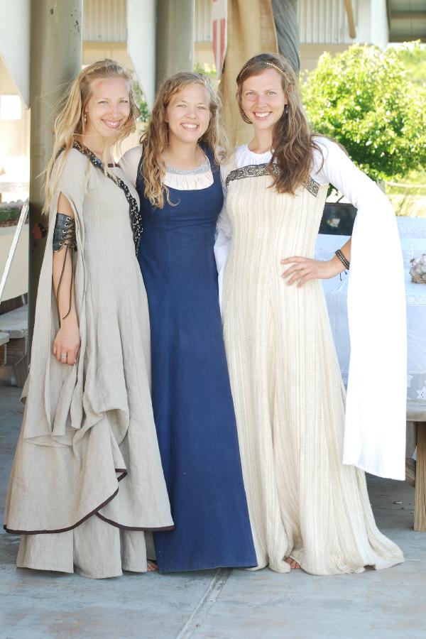 Rebekah, I made all three of these dresses, the one on the far left is 100% Linen. Linen is one of the nicest...