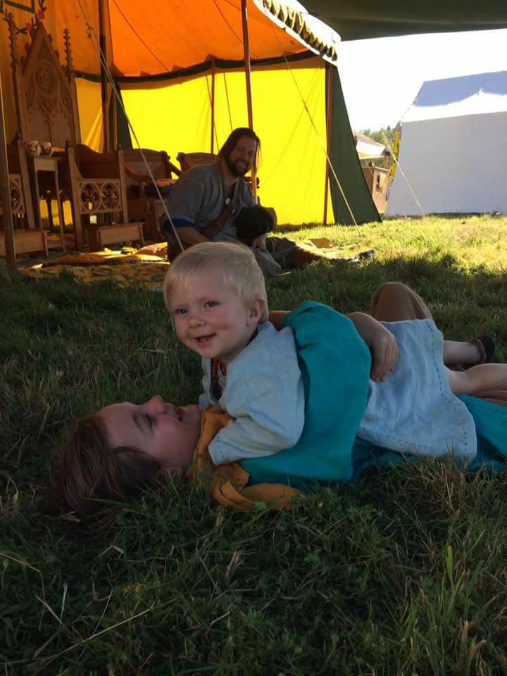 William, Viking brothers having fun. my sons playing while camping this summer. older sons hood is Autumn Gol...