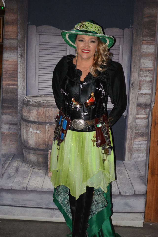 Keisha, This is my Gypsy Steampunk Seamstress costume I made to wear to a Halloween Costume Contest.  I won...