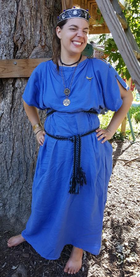 Tiffany, IS003 Ultramarine - Womans Roman Tunica (for SCA use), hand-sewn. I live in Missouri and events can...