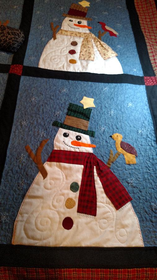 Debra, Christmas gift for my son and his new bride.  I used his old shirts in most of the quilt.  If you zo...