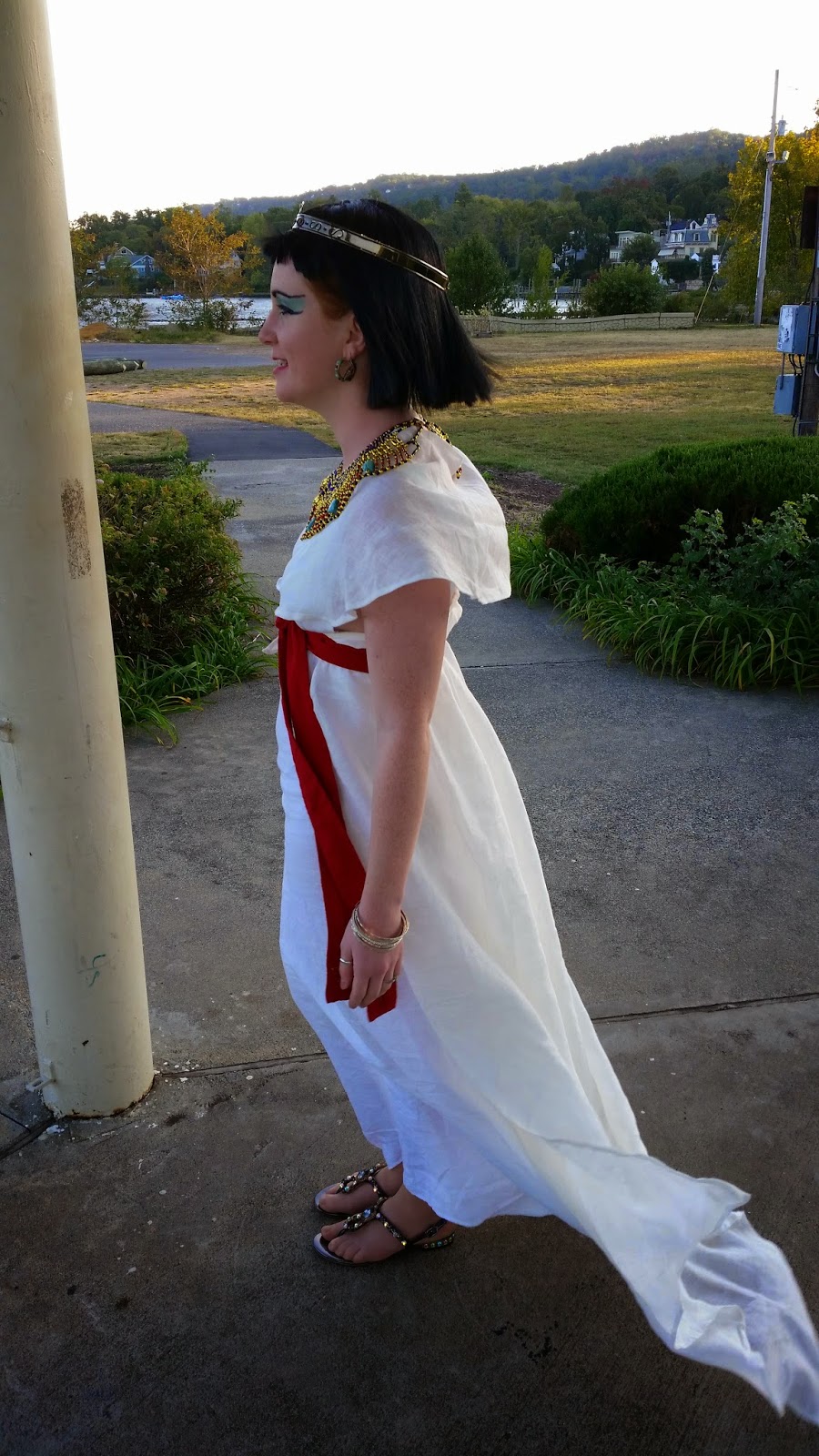 Christine, My Nefertari. Long standing fascination with Ancient Egypt led to this. The gown is light weight lin...