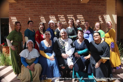 Sheila, Our Sewing Group loves Fabrics Store Linen!  
We decided to do a Heraldic Spring for our SCA Corona...