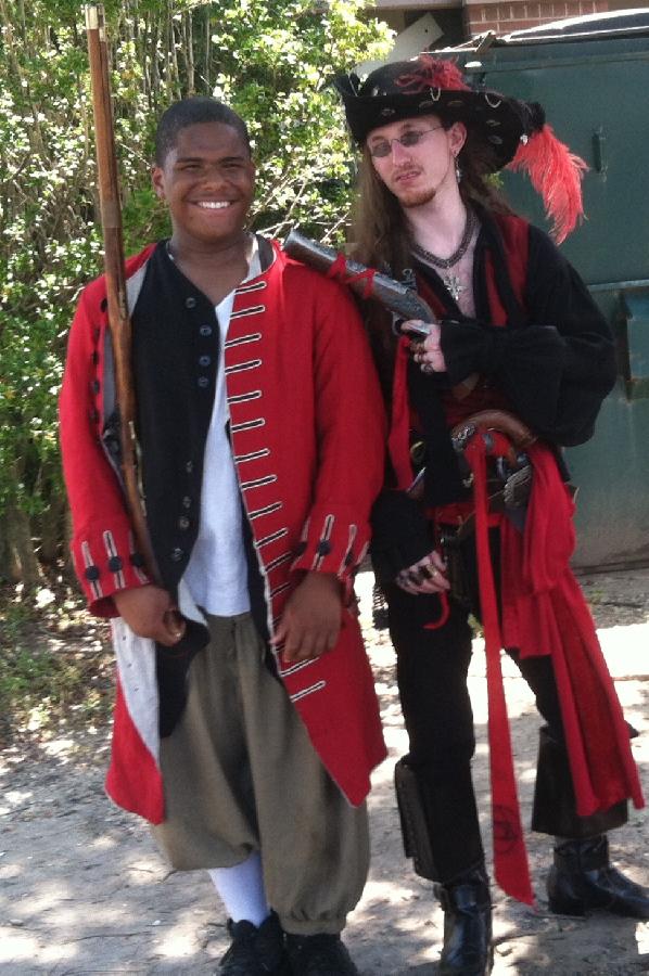 Annette, Colonial Patterns from  Reconstructing  History.
Black Heavy weight waist coat with natural middle...