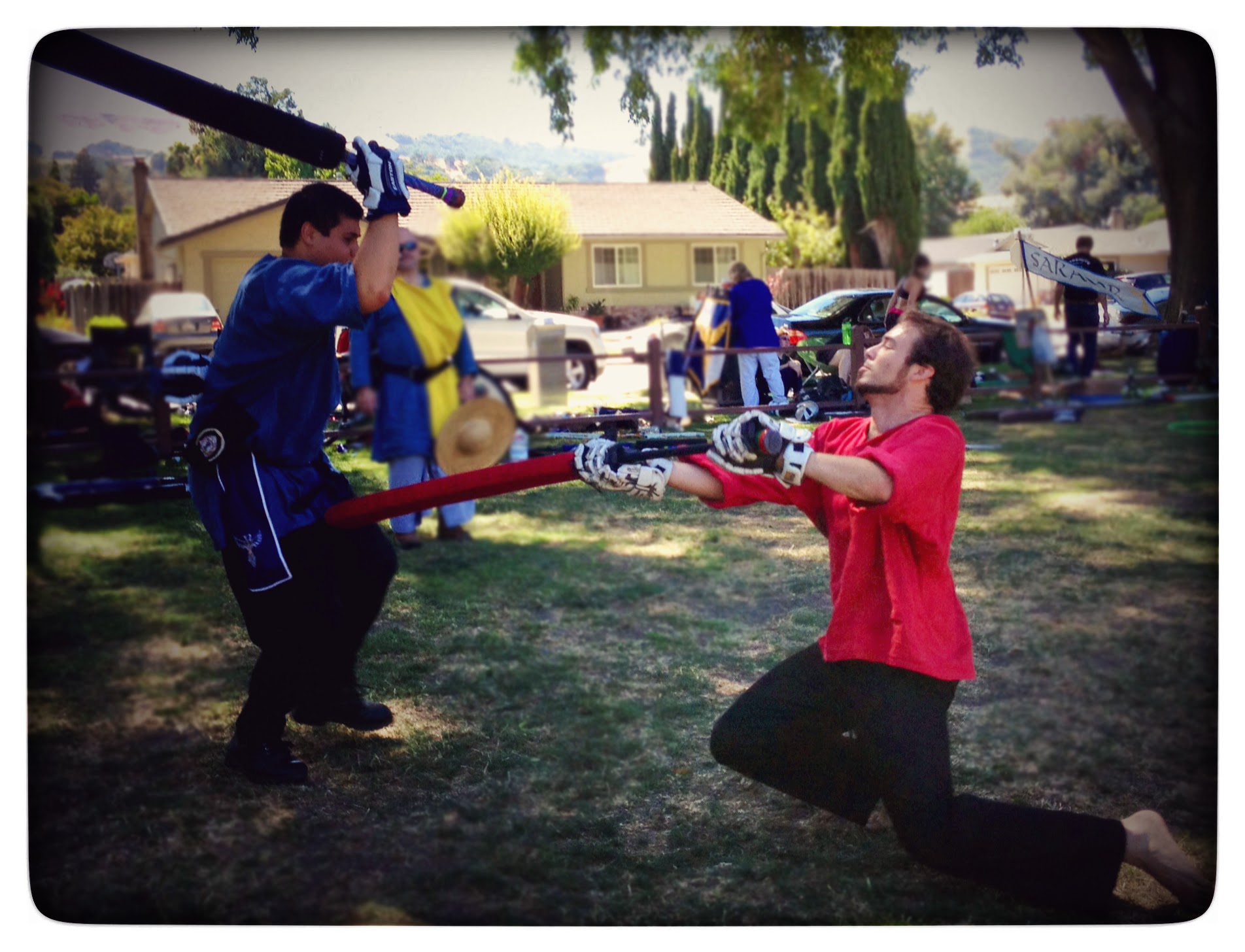 Nicole, Tunics for Belegarth in Crimson and Blue Bonnet.
https://www.etsy.com/listing/220910633/custom-line...