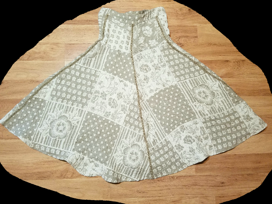 Helenea, Paneled skirt with trim 