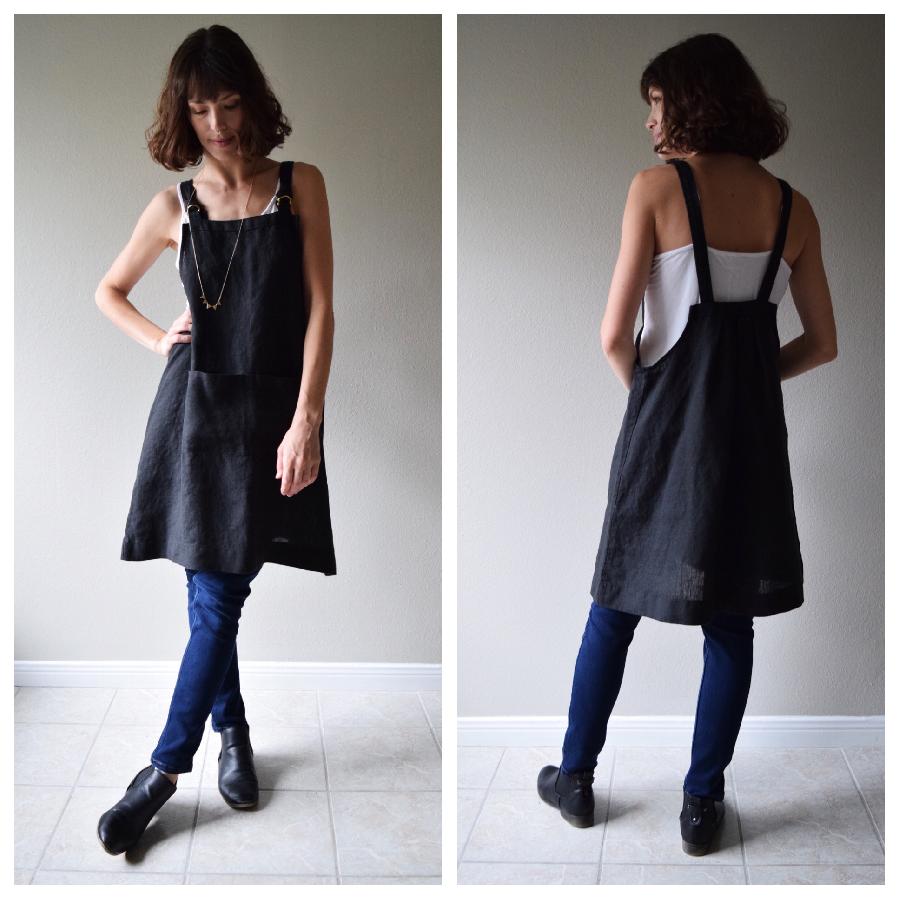 Randee, Artist smock made w blk medium weight. www.etsy.com/shop/shieldsdesignhouse