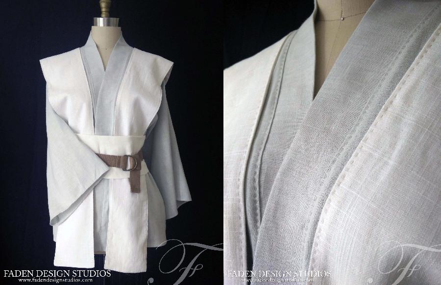 Romy, Jedi Robes~  mid-weight linen with hand stitching details.