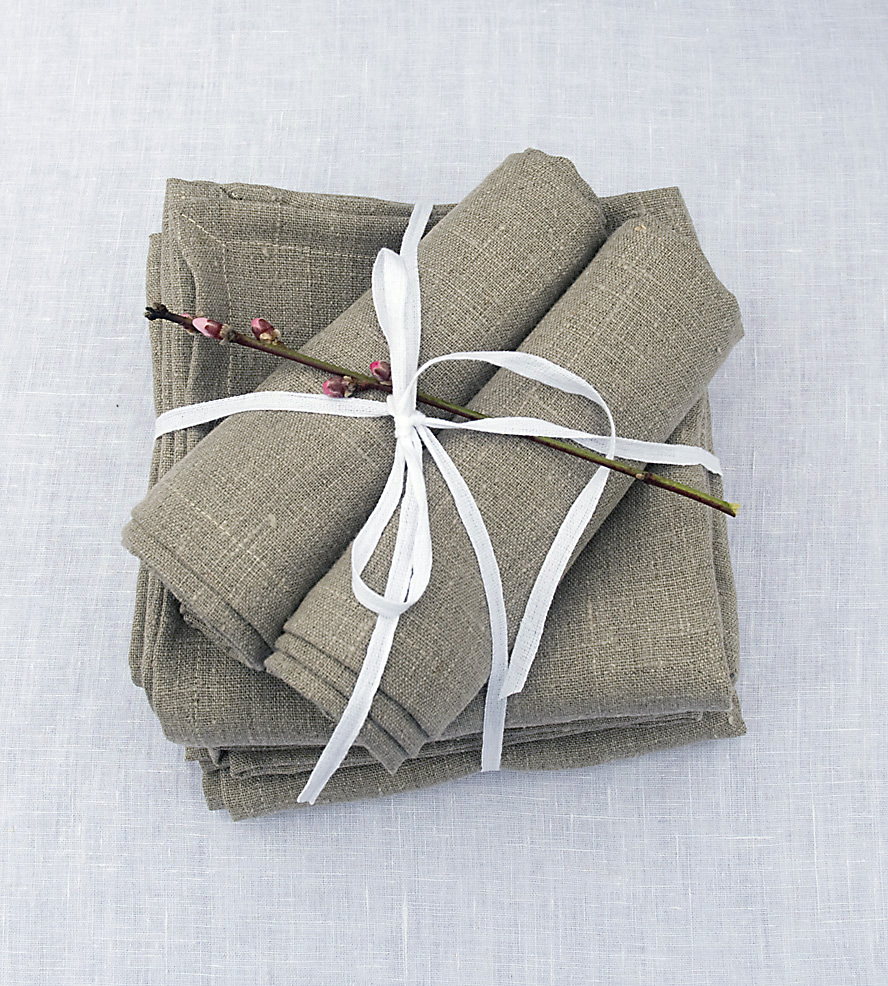 Debra, Another view of the 4C22 Natural Linen Towels. They package up nicely as a set.