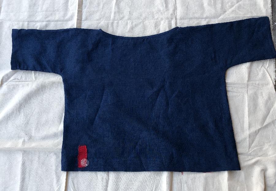 Pennie, Pullover top in Insignia 
Sashiko stitching
