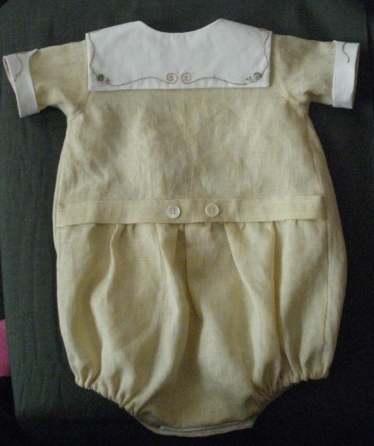 Dottye, Linen romper (back)