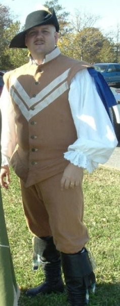 Melissa, My Dashing Husband in a Doublet and pants I made quite a few years ago.