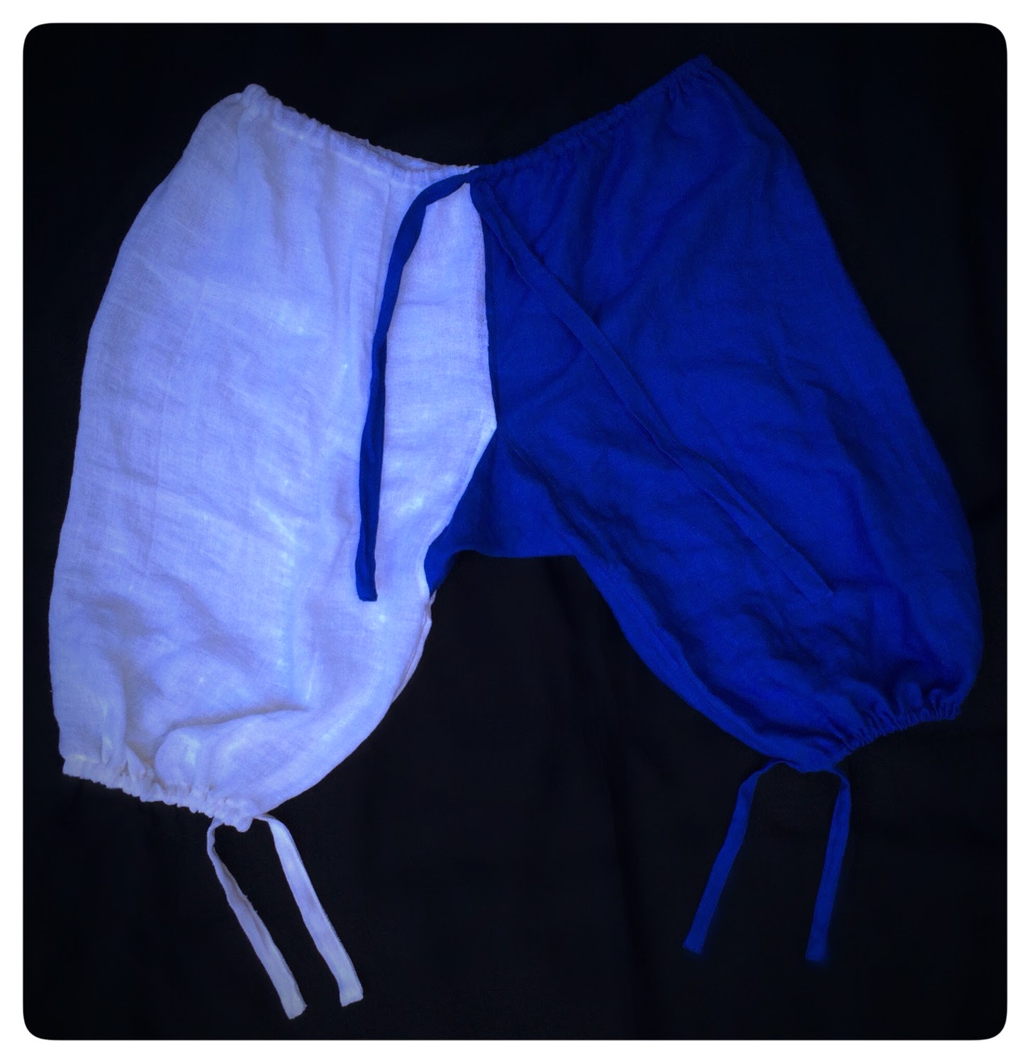 Nicole, Bog shorts in Optic White and Strong Blue.

https://www.etsy.com/listing/220909400/custom-linen-bo...