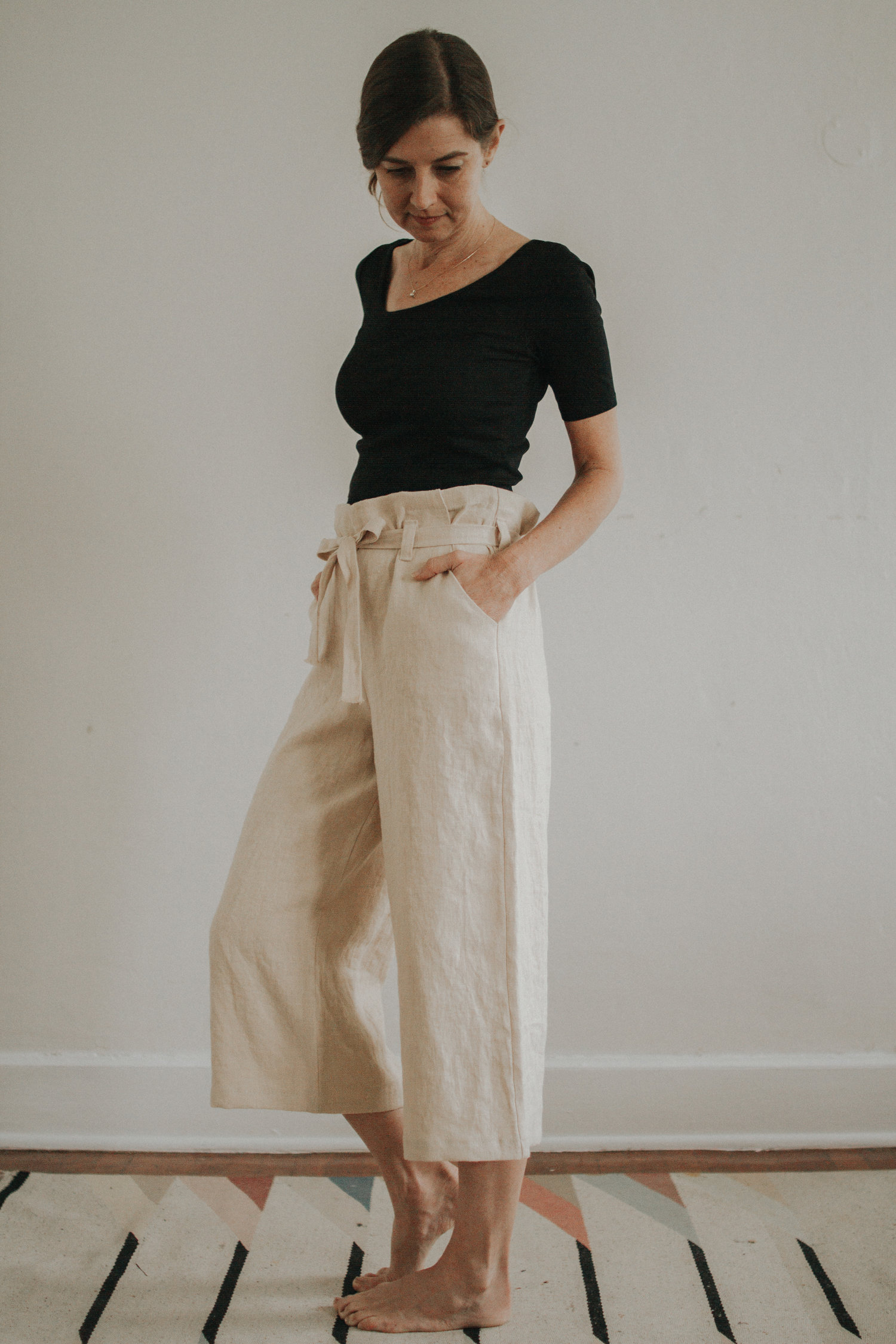 Alisha, My design - the Amanda Paper Bag Style Pant sold on mamaosa.co