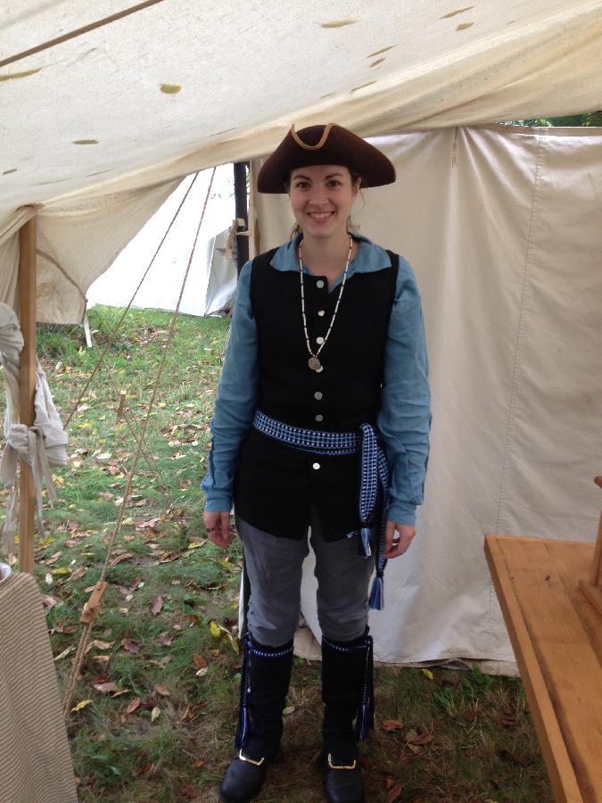 Molly, One of my 18th Century rendezvous outfits. I made it almost entirely out of Fabric-store linen.