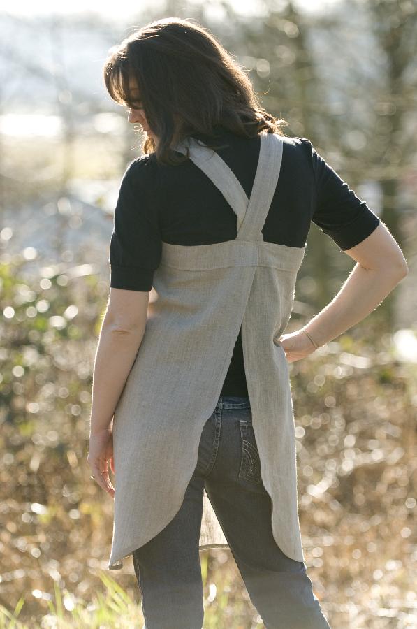 Debra, Linen pinafore apron. Made out of the softened middle and heavy weight natural linen, these aprons f...
