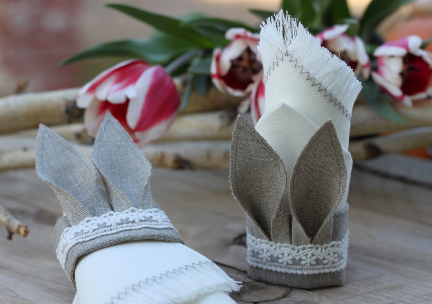 Marina, and to hold Easter napkins - here are Bunny ears napkin ring