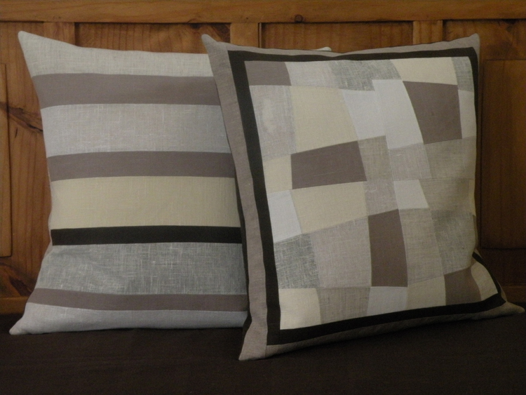 Martha, These are 20 x 20 decorative pillows. 
On the right: Nine neutral colors of various weighted, lus...