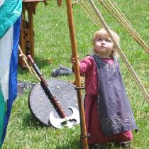 Melissa, My little Viking.  My Daughter at 2 year...