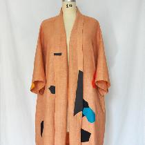 Laine, Apparel - This 100% linen robe was hand...