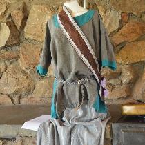 Shannon, A viking tunic and pair of puff pants bu...