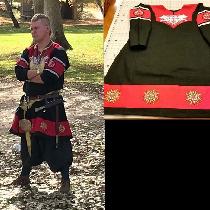 Viking Tunic for the Atenveldt Cut-N-Thrust Champion
Black and Firecracker Red Linen