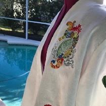 This is A Little Somethin' Jacket and used the  embroidery designs Florida Shores.  A jacket for...