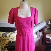 Lisa, Linen dress fully lined with exposed zip...