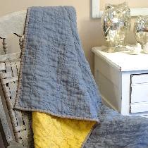 Lana, Wholecloth Linen Quilt - Home Decor Cate...
