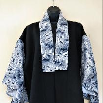 Joan, Kimono jacket made with ILO19 Black line...