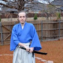 Kerry, Japanese Hakama pants and Gi.  The Gi is...