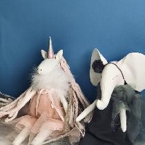 I hand crafted the unicorn and elephant dolls for my Etsy shop- Tantava Creations
Using IL019 Bl...