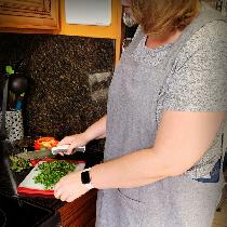 Karen, I made a Japanese cross back apron for m...