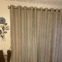Lined Grommet Curtains from 4C22 100% natural linen.