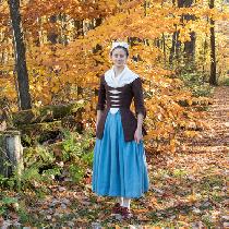 Shiloh, 1750's Ensemble. Jacket, Stomacher, Pett...