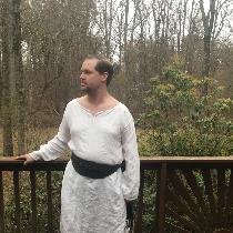 A Basic Viking-Style T-Tunic/Undertunic/Nightgown with a small V-shaped slit at the front. Using...