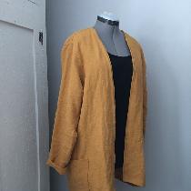 Gold 4C22 cardigan looks great with black leggings and boots. Warm but not too warm... soft and...