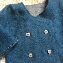 Baby’s kimono jacket, lined &amp; finished sleeves with herringbone stitch